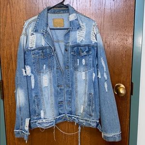 Oversized jean jacket